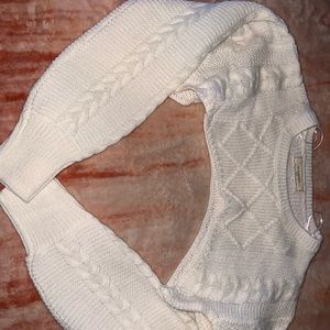 cropped cream sweater